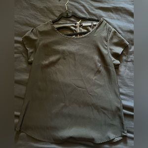 NY and Company Black Shirt with Zipper Back